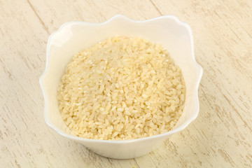 Raw rice heap