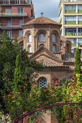 Fototapeta premium Аntique Byzantine Church of Panagia Chalkeon in the center of city of Thessaloniki, Central Macedonia, Greece