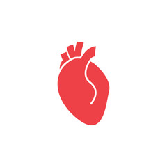 Heart organ icon design template vector isolated