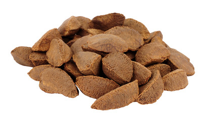 Group of Brazil nuts isolated on a white background