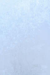 Frosty patterns on a frozen ice box in the early morning