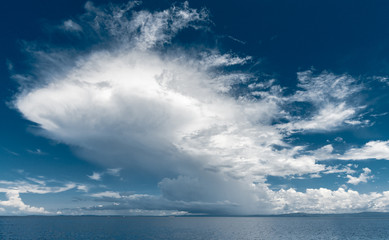 Giant cloud above the sea