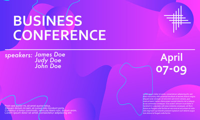 Business conference invitation design template