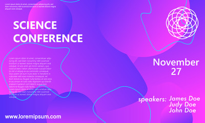 Science conference invitation design template