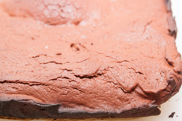 Dried in the oven cake dessert chocolate brownie