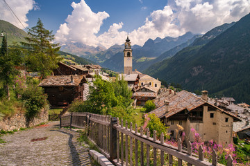 Ayas, Aosta, Italia - obrazy, fototapety, plakaty