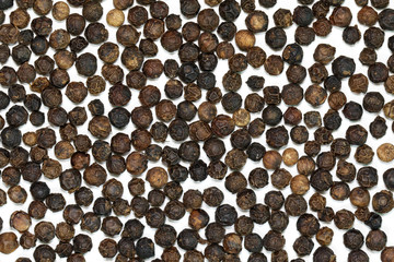 image of black pepper seeds. Background texture. Food.