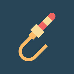 Silhouette icon plug for headphones