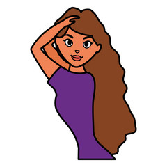 beautiful and sensual woman character