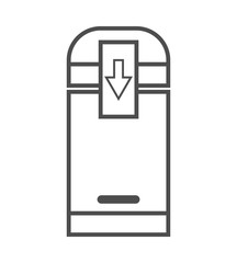 coffee grinder electric icon. vector outline illustration on white background