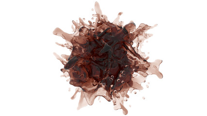 Fototapeta premium splash of tea-colored liquid