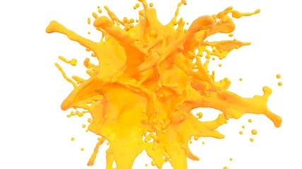 Foto op Canvas splash yellow juice © Leone_v