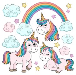 Cute unicorns topic set 1