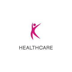 people care, healthcare logo design vector