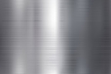 Seamless brushed metal texture. Vector steel background with scratches. - 256384176