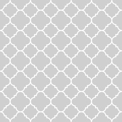 Seamless gray oriental pattern. Geometric linear texture. Vector illustration. Simple tiled texture.