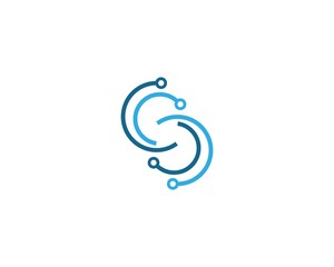 circuit technology logo vector