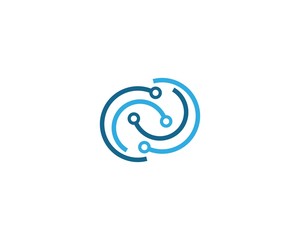 circuit technology logo vector