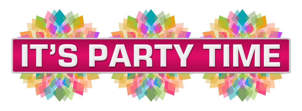 Its Party Time Pink Colorful Circular Bar 