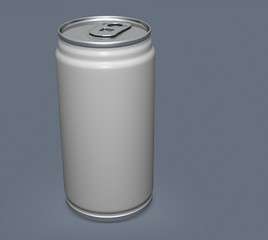 Blank aluminium can mockup on clear background. Can place for your design,3D illustration