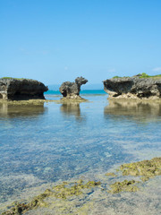 振り向き牛の岩