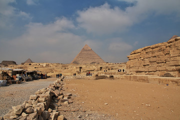 Giza, sphinx, pyramids, Egypt