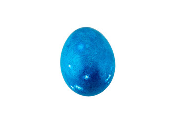 Colorful handmade easter eggs isolated on a white background