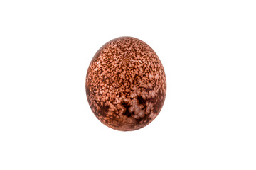 Colorful handmade easter eggs isolated on a white background