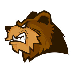 angry bear mascot vector illustration