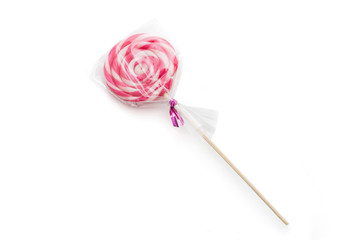 Lollipop candy on isolated white background