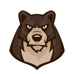 angry bear mascot vector illustration