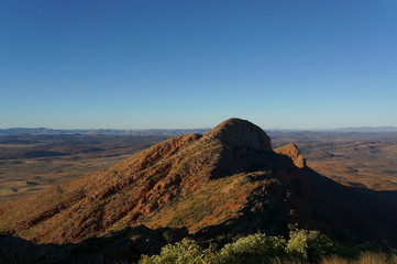 sunset view from the the top of Mount Sonder just outside of Alice Springs, West MacDonnel National Park, Australia
