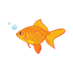 Orange fish vector