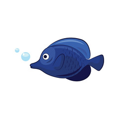 Blue fish vector