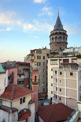 Fototapeta premium Galata Tower in Istanbul, Turkey.
