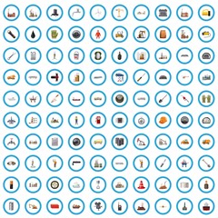 100 industry icons set in cartoon style for any design vector illustration