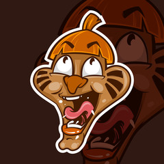 gunny oak character mascot vector illustration