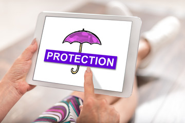 Protection concept on a tablet