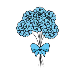 beutiful roses bouquet with bowtie