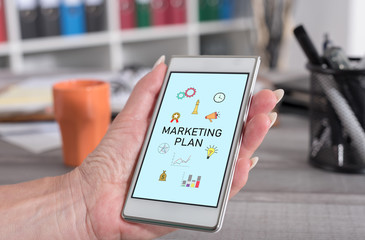 Marketing plan concept on a smartphone