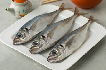 Fresh raw horse mackerel