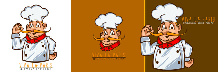 chef mascot logo illustration