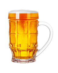 mug of beer isolated on white background