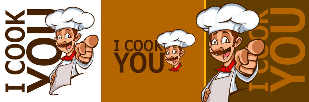 chef mascot logo illustration