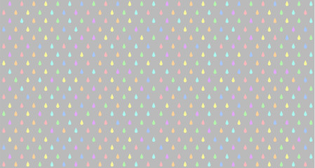 Multicolored geometric regular pattern of drops, seamless abstract vector background