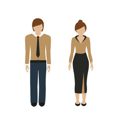 man and woman character in a chic outfit isolated on white background vector illustration EPS10