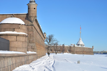 Fototapeta na wymiar Bastion of Peter and Paul Fortress.