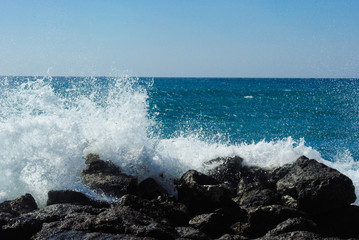 blue sea and waves