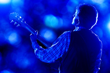 blues guitarist on stage