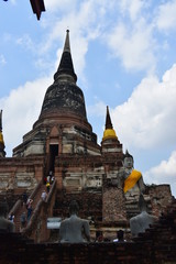 Fototapeta premium Wat Yai Chaya Mongkol , tajlandia Ayutthaya